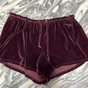 VS Pink Velvet Shorts